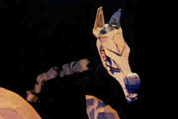 puppeteer costumed as giant horse